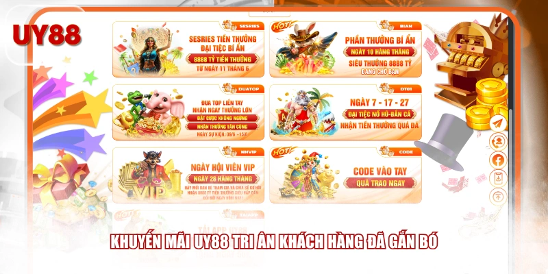 Khuyến mãi UY88 tri ân khách hàng đã gắn bó